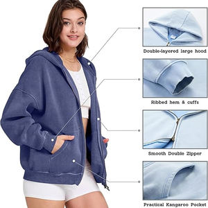 Gran oferta, sudaderas con cremallera con lavado ácido, ropa de calle de moda para hombre, diseño personalizado, chaquetas con capucha y cremallera, ropa de gimnasio, proveedor OEM - Product Image 2