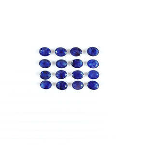Saphir bleu naturel de Bangkok, ovales calibrés 7x9mm 8x10mm, taille brillant facetté, couleur violet, pierre précieuse en vrac, taille coussin - Product Image 2