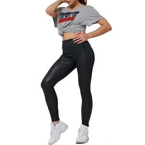 Nouveau Leggings de gymnastique taille haute pour femmes 100% coton pantalon de Yoga respirant avec poches vêtements de Fitness d'entraînement décontractés - Product Image 5