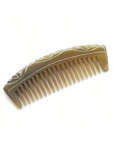 CI-DESSOUS DES COULEURS CORNE BUFFALO VENTE EN GROS Peignes en corne antistatique naturels pour les cadeaux de vacances par l'artisanat en croissant - Product Image 5