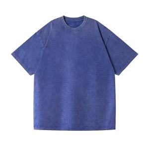 เสื้อยืดผู้ชายซักแบบโอเวอร์ไซส์ไซส์สีพื้นถักกันความร้อนสำหรับงานหนักดีไซน์ที่ดีที่สุดให้ลูกเรือฟิตเนสว่างเปล่า - Product Image 4
