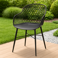Ensemble table et chaises de restaurant commercial en acier inoxydable industriel moderne, durable, polyvalent, facile à assembler, utilisation intérieure/extérieure
