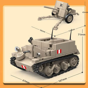 1/35 Scale <strong>Model</strong> <strong>Kit</strong> <strong>Military</strong> British Universal Bren Carrier Armored Vehicle 2 Pounder Anti-Tank Gun Building Blocks Set 389pcs - Product Image 2