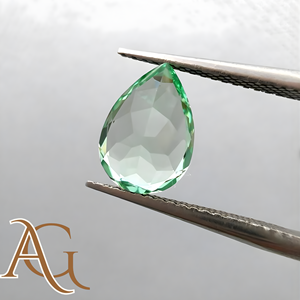 LAB GROWN Green Sapphire Pears Piedras preciosas sueltas facetadas en forma de pera para joyería 3x5mm a 9x12mm Creado Verde Certificado - Product Image 3