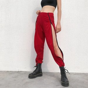 Pantalon en polaire de haute qualité pour femmes, polyester/coton, taille élastique, décontracté, uni, avec plusieurs poches, respirant - Product Image 1