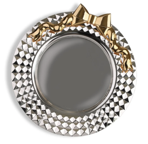 Finition brillante argentée Plateaux de service ronds Design élégant en gros Assiette de service en métal pour la maison Hôtel servant décoratif - Product Image 3