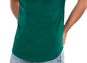 Camiseta de algodón 100% en blanco de verano, venta al por mayor, logotipo de marca personalizado, bordado, estampado, dobladillo curvo Delgado, camiseta para hombre - Product Image 4