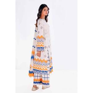 Conjunto de Traje Jacquard Azul de 3 Piezas Sin Coser para Mujer - Product Image 3