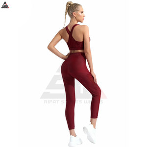 Service OEM Fabricant Vêtements de Yoga pour Femmes Ensemble 2 Pièces Professionnel Personnalisé Grande Taille Uni Spandex/Polyester Taille Haute - Product Image 4