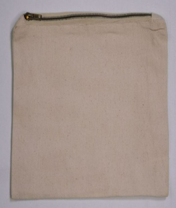Pochette zippée en toile de coton recyclé écologique, vente en gros d'usine, sacs cadeaux personnalisés avec logo, pour maquillage et pinceaux cosmétiques - Product Image 6
