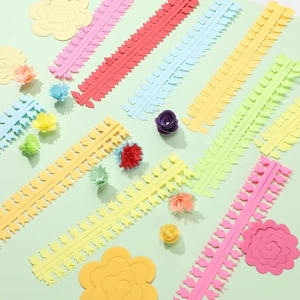 Stripes Flower Quilling Paper Colorful Origami DIY Paper Hand Craft Stencil Paper Scrapbooks Handmade Decoration