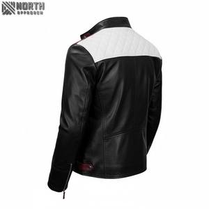 Veste en cuir véritable pour hommes personnalisée Bomber Veste en cuir pour moto Veste en cuir avec fermeture éclair pour hommes Made By Maximize Wear - Product Image 3
