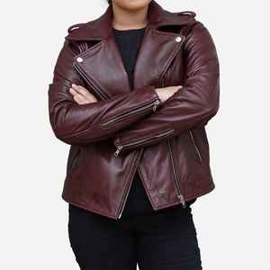 Chaqueta de invierno vintage Premium para mujer Chaquetas de cuero genuino - Product Image 1