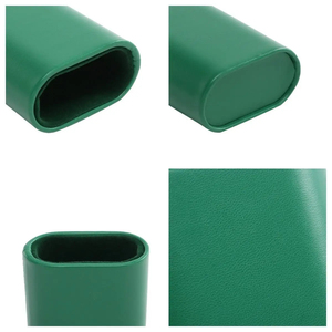 แก้วเขย่าลูกเต๋าหนัง PU รูปวงรีสีเขียวพร้อมโลโก้สั่งทำ – แก้วทรงรีบางบุผ้าสักหลาดเงียบสำหรับเกมกระดาน - Product Image 6
