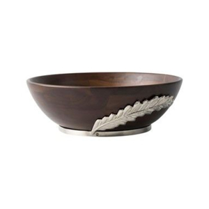 Bol à servir en bois naturel de forme ronde, nouveau style, avec base en métal, multi-usages pour la maison et la cuisine, bols à salade, à soupe - Product Image 4