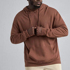 Derniers sweats à capuche surdimensionnés unis et unis pour hommes, collection d'hiver, tenues tendance avec poches kangourou et manches longues - Product Image 3