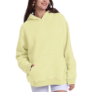 Mujeres Etiqueta privada Lavado con ácido Sudadera con capucha Hombres Suéteres sueltos en blanco Venta de invierno Hombres Desgastado Etiqueta privada Drop Shoulder Hoodies - Product Image 1