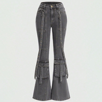 Kadın Mom Jean Pantolonları Günlük Sokak Giysisi Spor Harem Boyfriend Yüksek Bel Asit Yıkama Kargo Jean Pantolonlar Bayan Denim Pantolonlar