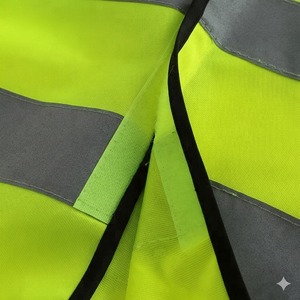 Chaleco de Seguridad Reflectante de Alta Visibilidad OEM, Ropa de Seguridad Reflectante de Secado Rápido para Construcción, Malla de Poliéster para Trabajo en Carretera - Product Image 4