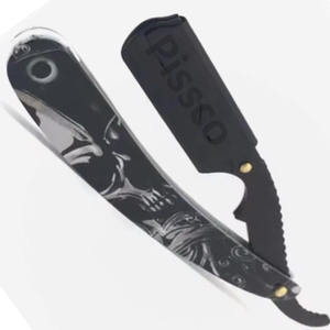 Rasoirs de rasage pour hommes, rasoir manuel en acier inoxydable, rasoir de sécurité à bord droit, rasoir pliable pour barbe, rasoir de barbier - Product Image 2