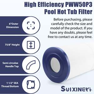 Filtro de Spa SUIXINEYI PRB25 Compatible con Unicel C-4326 Guardian 413-106 Filbur FC-2375 Accesorio para Piscina Pentair - Product Image 4