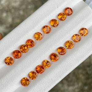 Lote de piedras preciosas sueltas de citrino natural 4mm VVS piedras preciosas amarillas y naranjas piedras preciosas sueltas para la fabricación de joyas, piedra natal de noviembre - Product Image 4