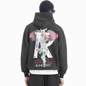 Personnalisé Nouveau Tendance Lavé À L'acide Unisexe Loose Fit Hoodies Haute Qualité DTF & DTG Imprimé Logo Coton Polaire Surdimensionné Hommes Hoodies - Product Image 2