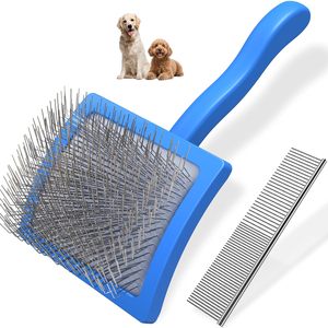 Brosse de toilettage professionnelle pour chiens Goldendoodles, Poodles, Labradoodles, à picots extra longs, en ABS, peigne lisseur simple pour animaux de compagnie - Product Image 1
