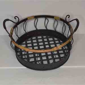 Panier en bois en métal de fruits personnalisé de grande vente panier de fruits de qualité supérieure de conception de haute qualité pour le magasin d'utilisation de cuisine de table - Product Image 5