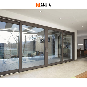 ประตูบานเลื่อนอลูมิเนียมแบบกันน้ำสองชั้นกระจก  แบบอเมริกัน  ยี่ห้อ WANJIA  พร้อมฉนวนกันความร้อน - Product Image 3