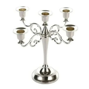 Chandelier en argenterie design de luxe, bougeoir décoratif en métal et acier inoxydable, bougeoir pour Offre Spéciale - Product Image 6