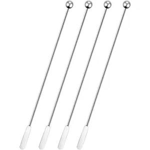 Lot de 2 cuillères à pointe fourchette pour cocktail, bâtonnets en métal pour le mélange de boissons, pour la fête - Product Image 5