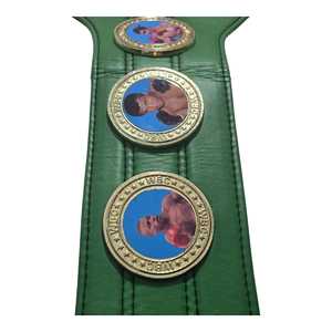 Custom Boxing Championship <b>Belt</b> With <b>Red</b> Leather Strap And Gold Plated Plate - Product Image 2