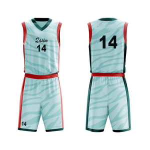 Uniformes de Baloncesto al Por Mayor de Último Diseño, Conjunto Transpirable para Adultos con Estampado por Sublimación, Diseño Personalizado, 100% Poliéster, Secado Rápido - Product Image 4