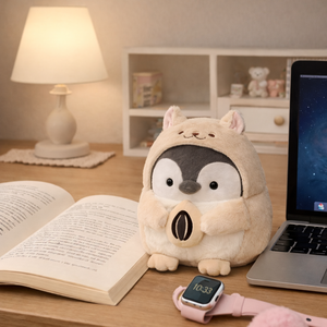 Peluche de Pingüino Rosa de 8 Pulgadas con Semillas de Girasol, Cojín y Almohada para Niños, Relleno de Algodón PP, Unisex, para Niños de 2 a 4 Años - Product Image 1