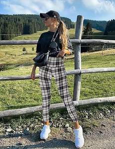 Mallas deportivas de poliéster y LICRA de punto de secado rápido transpirables de cintura alta para mujer, logotipo personalizado, estilo informal único - Product Image 2