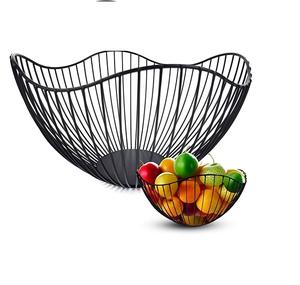 Corbeille à fruits décorative en fil métallique pour le rangement de la maison moderne Comptoir de cuisine Bol à fruits avec support pour comptoir Bol à usage alimentaire - Product Image 1