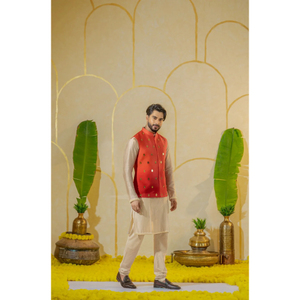 Chaquetas Nehru de moda de verano y primavera con diseños bordados Chaquetas Nehru para bodas Chaquetas Nehru elegantes para hombres 2025 - Product Image 1