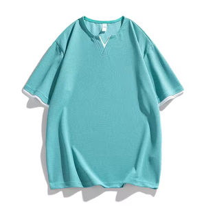 Camiseta de Manga Corta para Hombre, 210 gsm, 100% Algodón, Cuello en V, Negra, Blanca y Gris, Suave, Informal, para Actividades al Aire Libre - Product Image 3