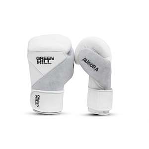 Gants de boxe personnalisés Aurora en cuir, équipement d'entraînement avec poignets lacés pour adultes, blanc, tailles 8oz-16oz - Product Image 5