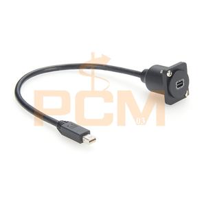Câble d'extension Mini DisplayPort de type D à montage sur panneau 4K 8K HD MINI DP Femelle vers Mâle Connecteur à vis 0,3 m Câble audio vidéo - Product Image 2