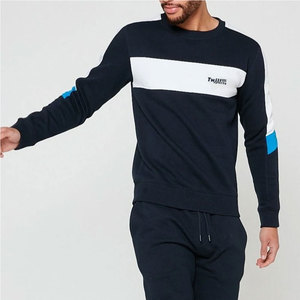 Twill Sports Men's Lightweight Breathable Knitted Polyester/Cotton Pullover <b>Sweat</b> Suits Custom High Quality Outerwear <b>Sets</b> - Product Image 2