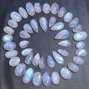 Vente en gros de cabochon en pierre de lune naturelle pierre précieuse de quartz en vrac pour la fabrication de bijoux pierre d'agate et pierre de lune - Product Image 4