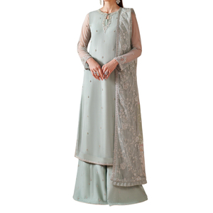 Elegant <b>Women</b> Shalwar Kameez <b>Suit</b> with Embroidered Cotton Silk Casual Kurta Straight <b>Trousers</b> Matching Dupatta for Daily Wear - Product Image 1
