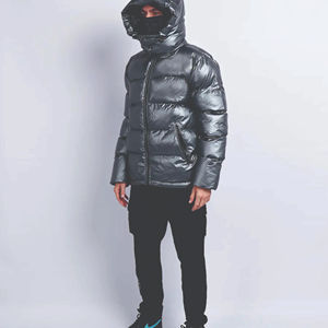 Chaqueta acolchada con capucha para hombre de calidad pura, respetuosa con el medio ambiente, transpirable, estilo callejero, OEM Etiqueta Privada, recién llegado - Product Image 5