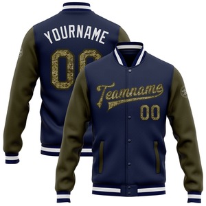 Vente en gros dans l'industrie directe, blouson décontracté hiver personnalisé vert rouge-blanc, veste Varsity Letterman à pression intégrale - Product Image 5