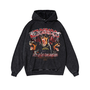 Sweat à capuche d'hiver personnalisé pour homme, motif anime, tricoté, coupe classique, imprimé délavé, anti-boulochage, respirant, séchage rapide - Product Image 6