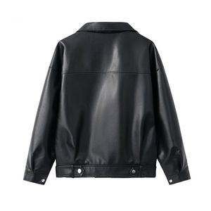 Women's Jackets Real Leather Sheepskin Zipper <b>Genuine</b> Leather Jacket Stylish Real Lamb Sheep Bomber for Ladies - Product Image 2