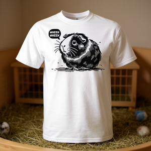 T-shirt simpatica per amanti dei porcellini d'India con effetto sonoro 'Wheek Wheek' - Promozionale per gli appassionati di porcellini d'India - Product Image 3