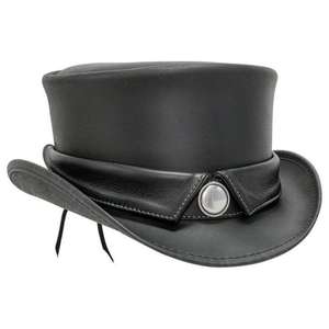 Chapeaux de cowboy en cuir véritable 100 % résistants à l'eau, impression de logo personnalisée, écologiques, protection solaire extérieure, couvre-chef unisexe - Product Image 4
